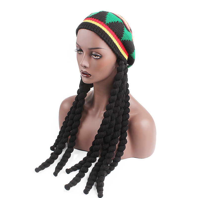 Wholesales Cheap Unisex Fashion Crochet Rasta Hat Custom Rasta Crochet Slouchy Knitted Jamaican Handmade Knit Beret Hats