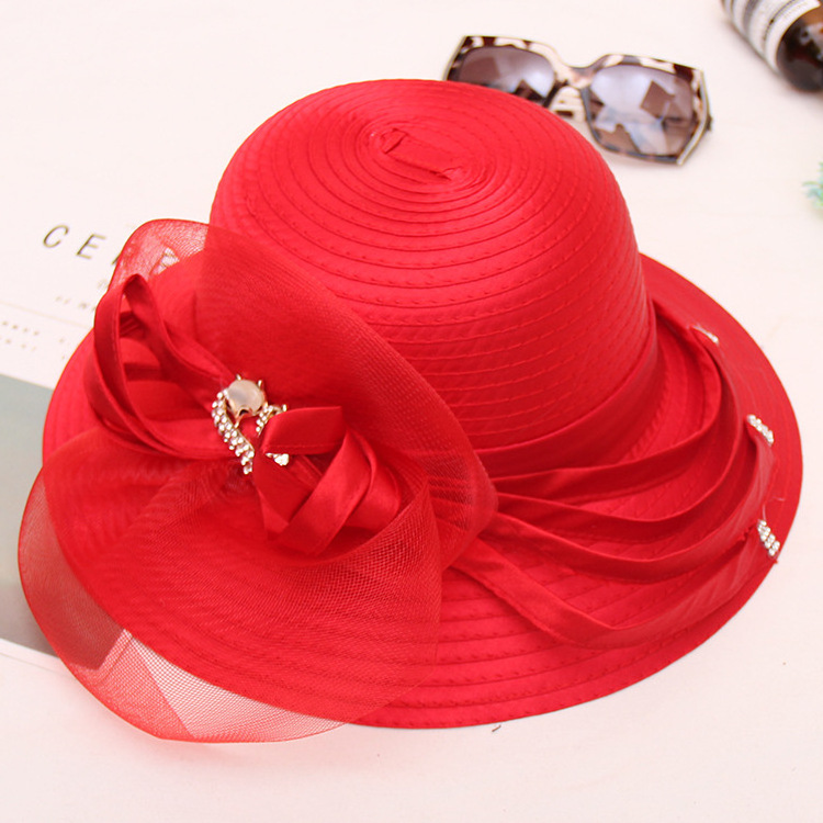 Ladies Summer Vacation Outdoor Hats Wholesale Straw Church Hat