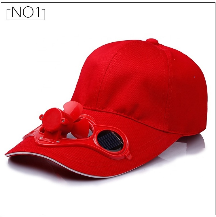 Promotional Caps Plain Summer Fashion Caps Solar Powered Fan Baseball Cap