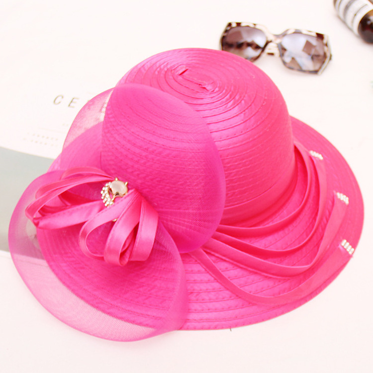 Ladies Summer Vacation Outdoor Hats Wholesale Straw Church Hat