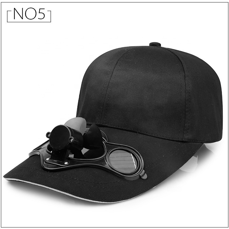 Promotional Caps Plain Summer Fashion Caps Solar Powered Fan Baseball Cap