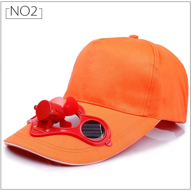 Promotional Caps Plain Summer Fashion Caps Solar Powered Fan Baseball Cap