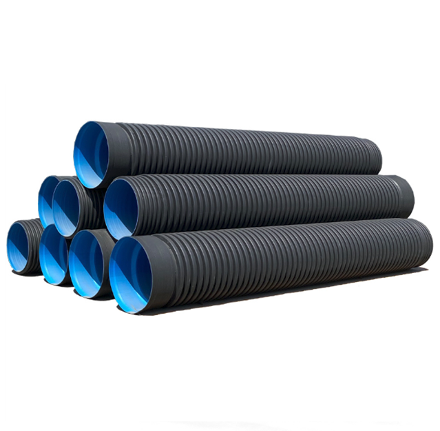 300mm 400mm 800mm Double Wall Corrugated HDPE Pipe Plastic Pipe Drain Tube PE Culvert  pipe