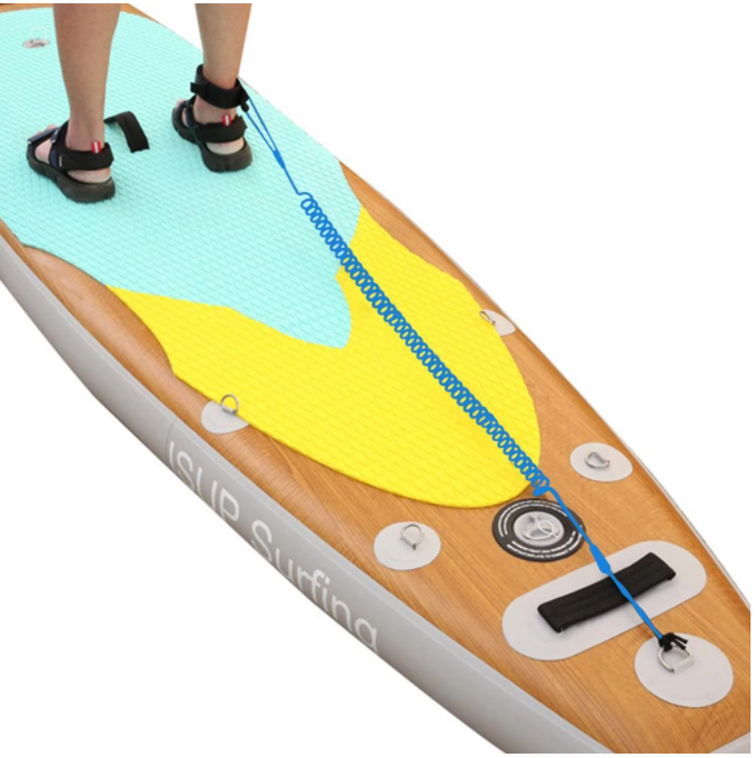 10 Feet Coiled Surfboard Leash Surfing Stand UP Paddle Board Ankle Leash Sup Board Foot Leg Rope Surfboard Raft Kayak Rope