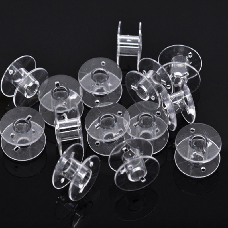 25Pcs Clear Sewing Machine Bobbins Spools Empty Bobbins Spools Plastic Storage Box For Home Sewing Accessories Tools