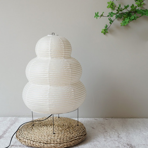 Japanese wabi-sabi style study living room Bedroom hotel LED rice paper table lamp