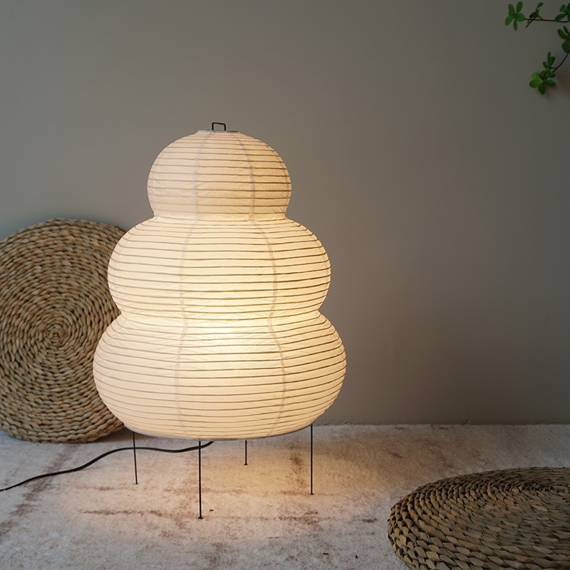 Japanese wabi-sabi style study living room Bedroom hotel LED rice paper table lamp