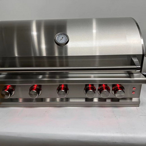 Stainless Steel Steel Embedded Gas Barbecue Oven 42inch 5 Main Burner Built In Grill