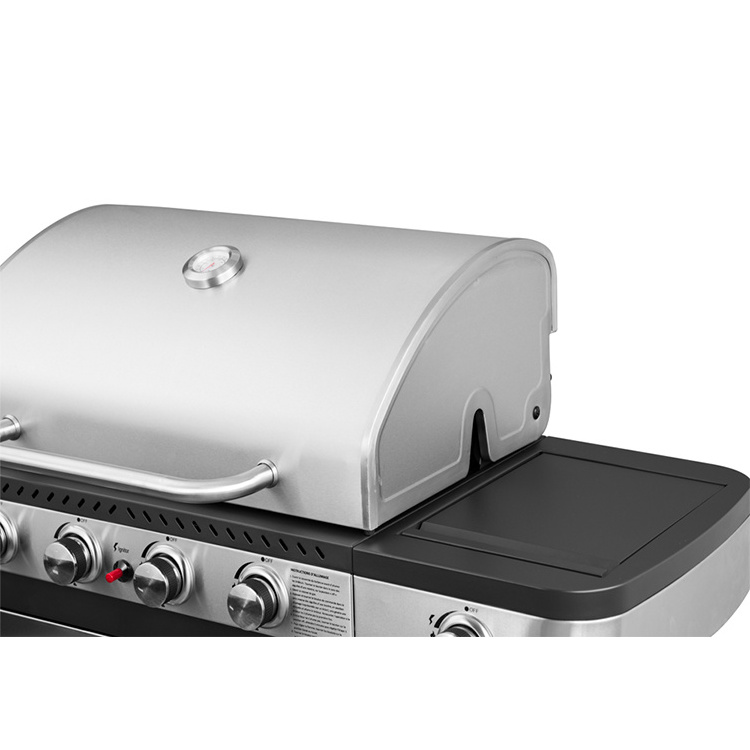 Low Pressure Gas 430 Stainless Steel Double Cover Large Customized Gas Grill