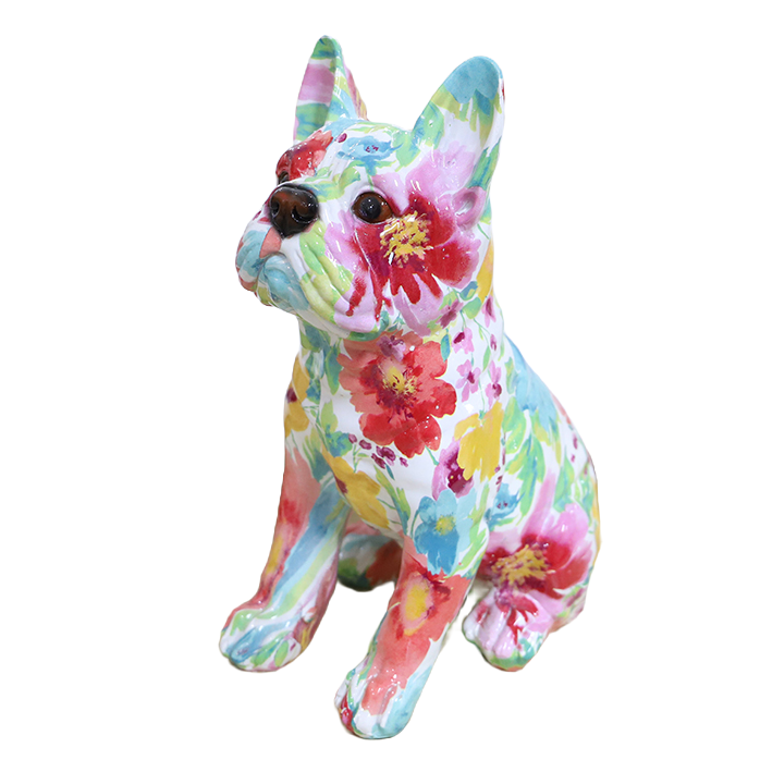 Customized Art Design Resin Bulldog Sculpture Popular Home Decor Animal Statues Dog Figurines Home Accessories