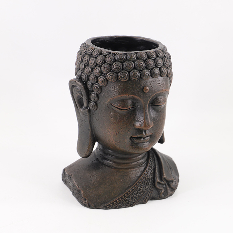 Factory Wholesale OMG Buddha Head statue Artificial Buddha Head Flower Pot Buddha Head Planter