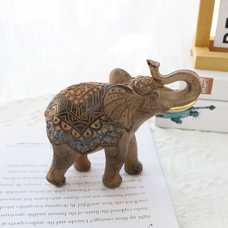 Modern Elephant Statue Feng Shui Statue Wealth Lucky Elephant Decoration for Home Living Room