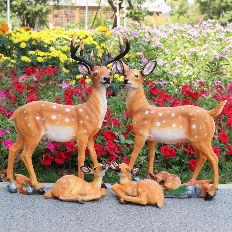 Support Customized Life Size Animal Statues Outdoor Park Large Resin Fiberglass Safari Giraffe Statue Animal Sculptures