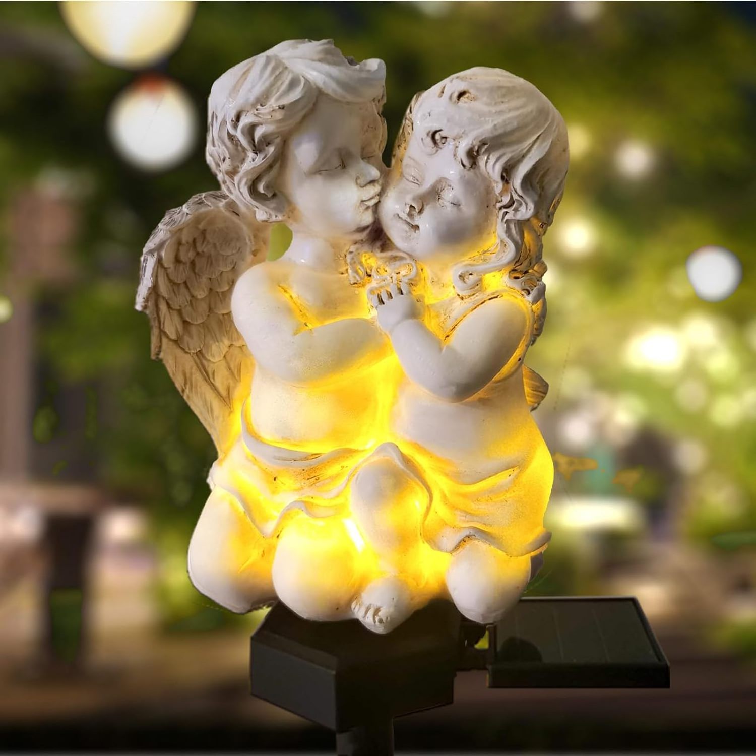 Wholesale Waterproof Solar Angel Lights for cemetery grave Memorial Gifts Garden Angel statue guardian angel light