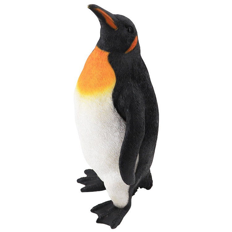 Wholesale handmade animal figurine polyresin, resin animals realistic penguin statues fiberglass/