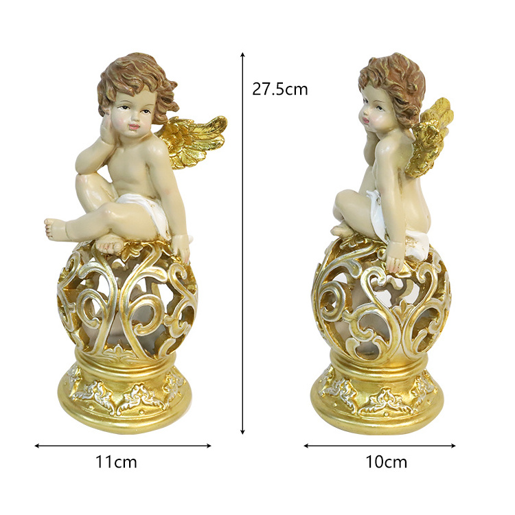 Wholesale French Retro Roman Column resin angel statue home living room wine cabinet ornament resin crafts