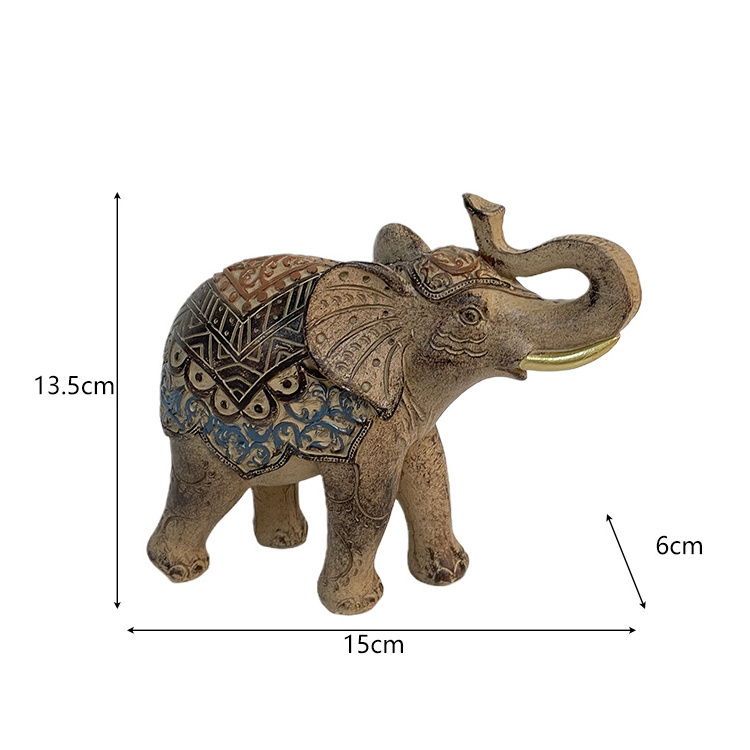 Modern Elephant Statue Feng Shui Statue Wealth Lucky Elephant Decoration for Home Living Room