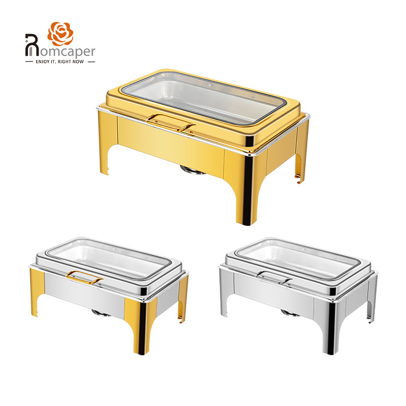 Other Hotel & Restaurant Supplies Food Warmer Serving Dish Buffet Catering Stainless Steel 9L Chaffing Chafing Dishes Buffet Set