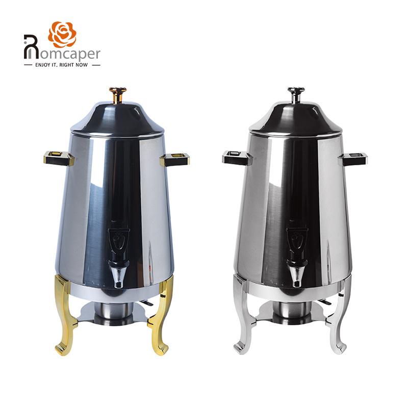 Catering equipment gold juice drink dispenser hot water hot drink coffee urn stainless steel food warmer set buffet chafing dish