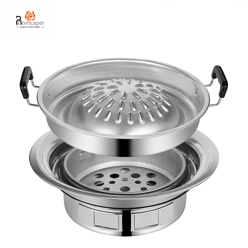 Household Korean Bbq Grill Smokeless  Commercial Desktop Embedded Charcoal Barbecue Oven Outdoor Garden Party Bbq Grill