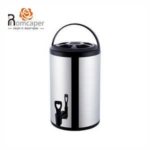 RCP 10L large capacity hot and cold drink dispenser tea stainless steel insulated beverage dispenser for water milk tea coffee