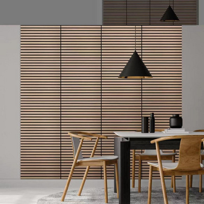 Akupanel Slatted White marble pattern Fireproof Veneer 2800*600*21mm Acoustic Panel Soundproof Wall Panel Wood Acoustic Panel