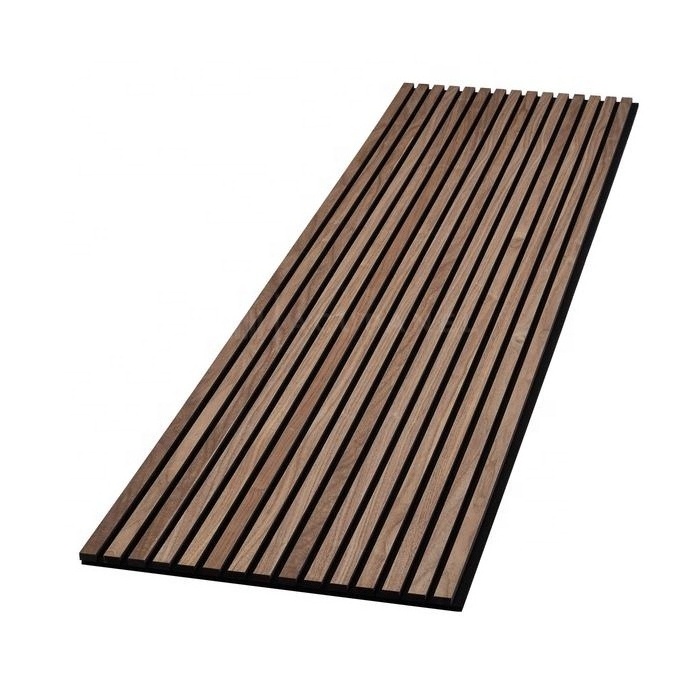 Customize size high quality and high density MDF wooden veneer slats for interior sound absorbing acoustic wall panel