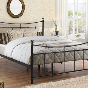 Free Sample Platform Steel Iron Metal Bed/Single Queen Metal Beds