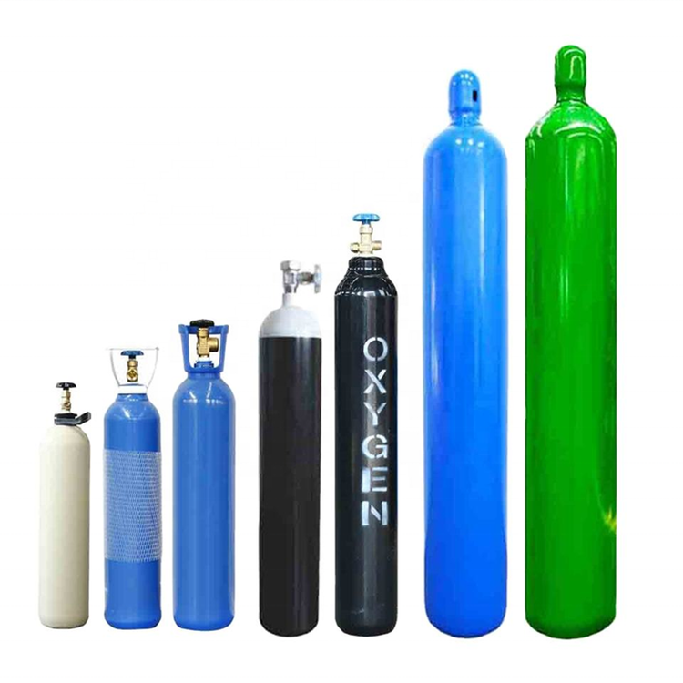 Gas Cylinders Seamless Steel Argon Nitrogen Oxygen Co2 Gas Cylinder Portable 8L 10L 12 L 14L