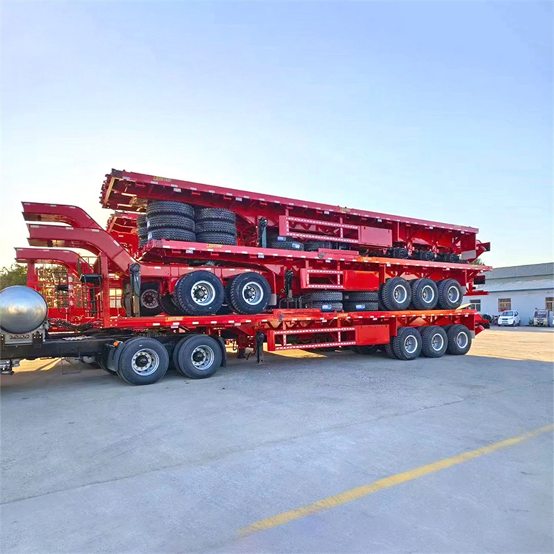 HUITENG Manufacturers 40ft 12m Container Trailer Chassis Transport 20 Feet 40 ft Container Chassis Skeleton Trailer