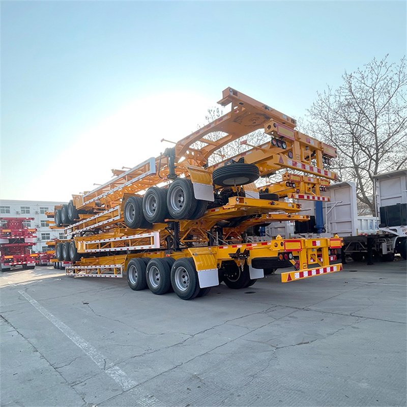 HUITENG Manufacturers 40ft 12m Container Trailer Chassis Transport 20 Feet 40 ft Container Chassis Skeleton Trailer