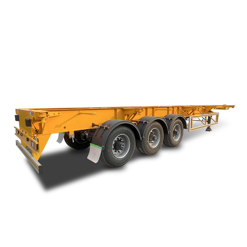 HUITENG Manufacturers 40ft 12m Container Trailer Chassis Transport 20 Feet 40 ft Container Chassis Skeleton Trailer