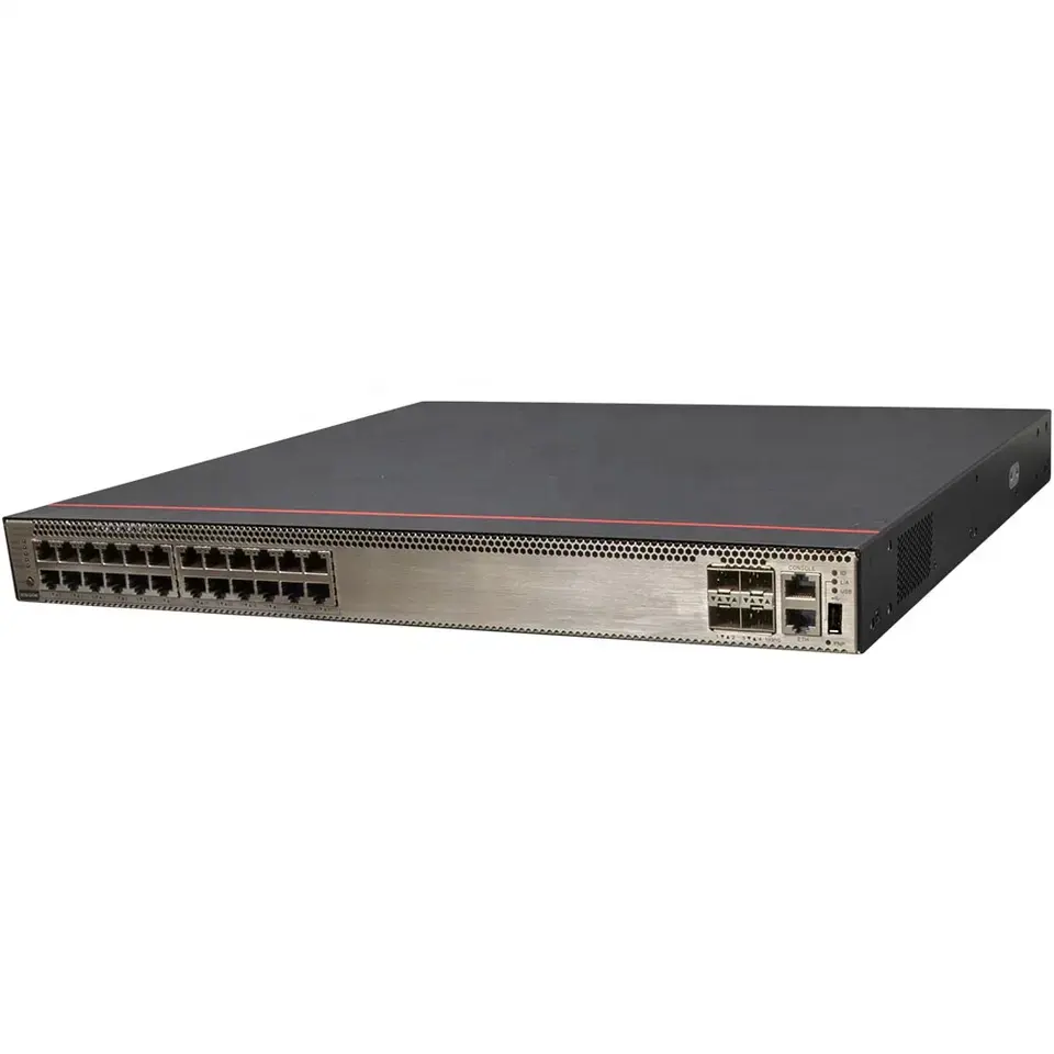 S5736-S24T4XC Network Switches 24 Port 24 10/100 / 1000BASE-T Ethernet port, 4 10 Gigabits SFP +, single sub-card slots