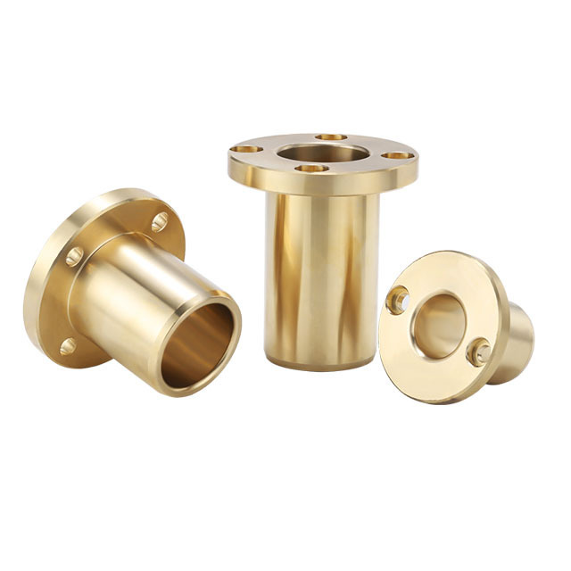 Direct Sale Quality Self Lubricating Straight Flanged Brass Copper Oilless Sleeve Graphite Bronze Marine Bushings