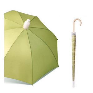 16k Modern Long Straight Folding Umbrella with Anti-Drip Handle and Plastic Sleeve Waterproof 120cm Open Diameter for Adults