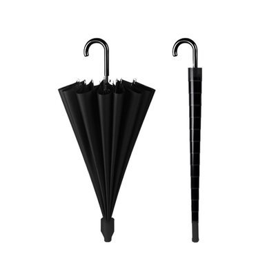 16k Ribs Large Double Long Handle Straight Umbrella Waterproof Outdoor Wind Umbrella for Men and Women