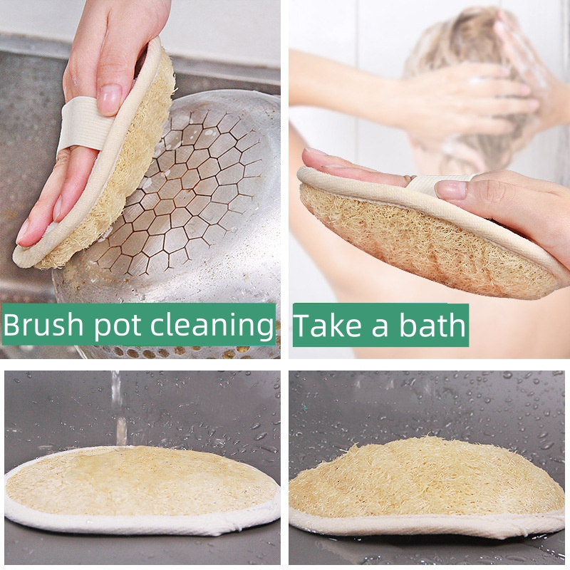 Biodegradable Disposable Exfoliating Shower Sponge Pad Loofah Scrub for Men and Women Household Cleaning Tool & Accessory