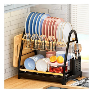 Dish Drying Rack Kitchen Organizer Durable Metal Storage Holders & Racks Mildewproof Dry Dish Shelf