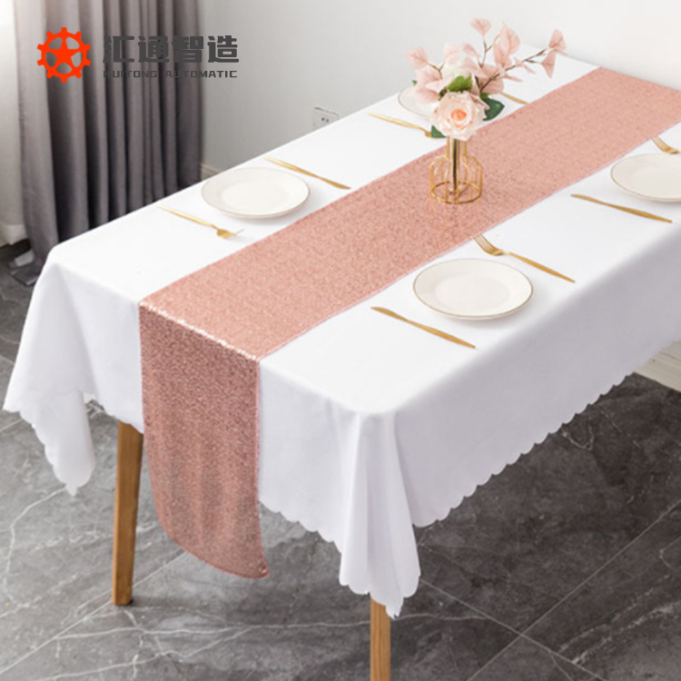 2024 New Launching Hot Selling Good Price Good Quality fully automatic ultrasonic table cloth slitting fabric cutting machine