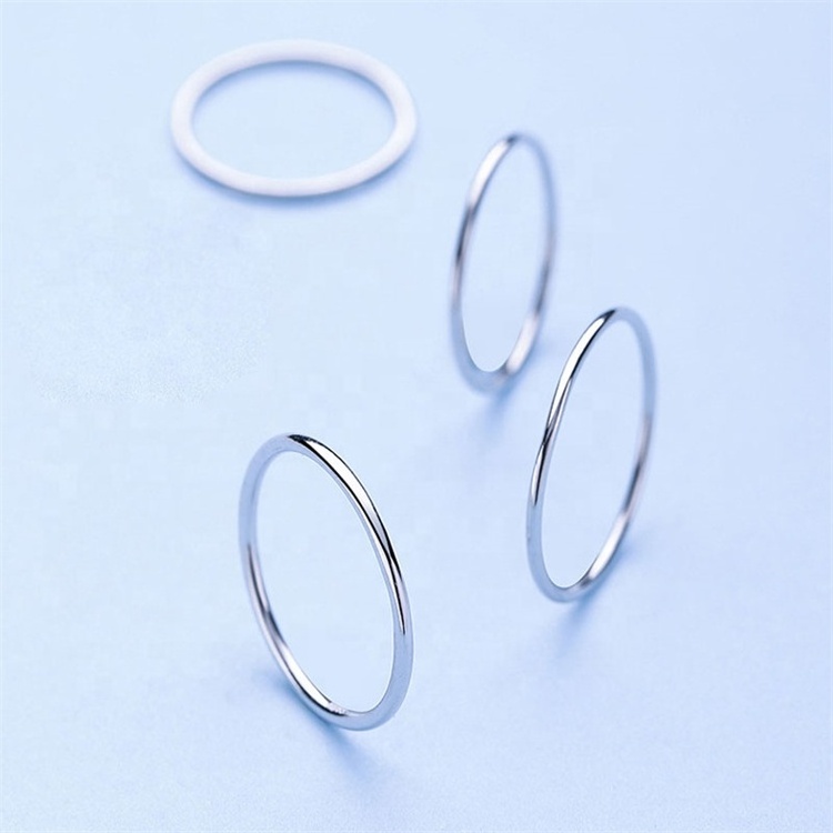 925 Sterling Silver Rings for Women Jewelry Gold  Round blank Finger Ring Party jewellery