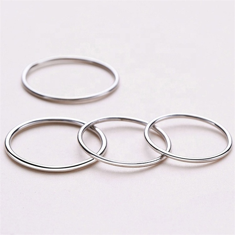 925 Sterling Silver Rings for Women Jewelry Gold  Round blank Finger Ring Party jewellery