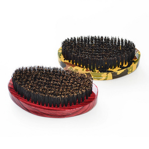 Factory Price Custom Logo Wood Boar Beard Brush Hot Selling Boar Bristle 360 Wave Detangling Beard Brush for Man