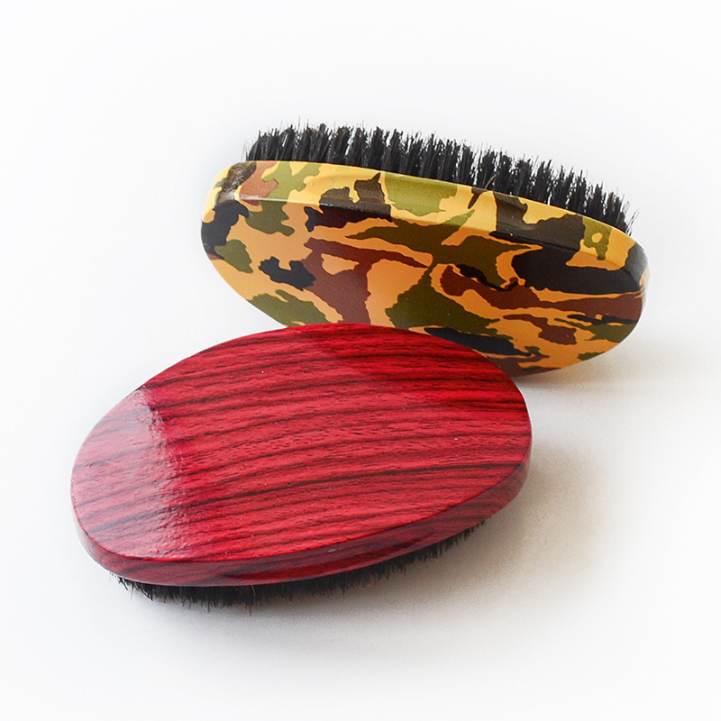 Factory Price Custom Logo Wood Boar Beard Brush Hot Selling Boar Bristle 360 Wave Detangling Beard Brush for Man