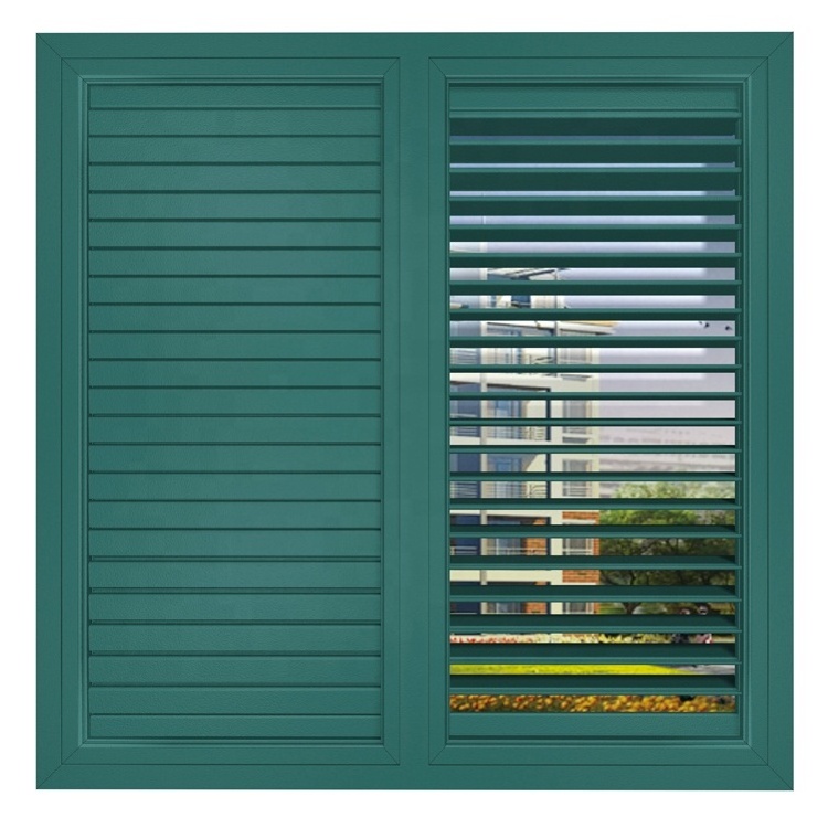 WANJIA Customized shutter window/ aluminum shutter/ glass louvre window