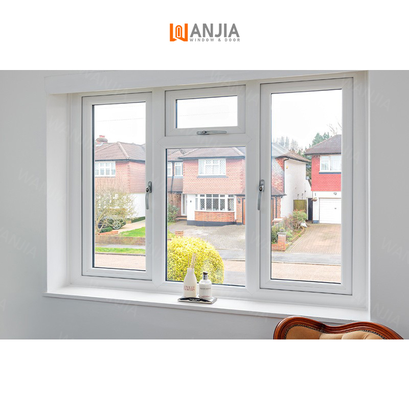 Custom house french design plastic vinyl windows upvc double glazed windows pvc casement windows