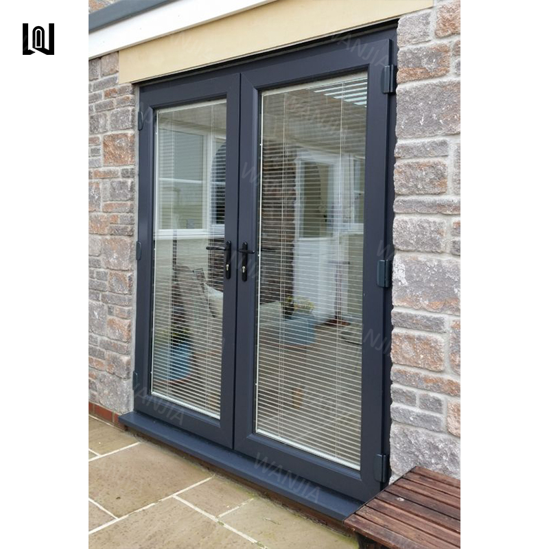 Thermal Insulation Custom Home Patio Exterior Aluminum Glass Doors Modern Aluminum French Doors Front Entry Casement Door