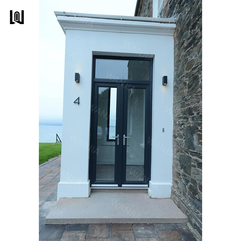 Thermal Insulation Custom Home Patio Exterior Aluminum Glass Doors Modern Aluminum French Doors Front Entry Casement Door