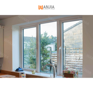 Popular french design vinyl double glazed windows waterproof plastic upvc casement window french pvc casement window