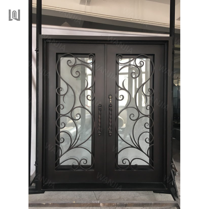 Manufacturers suppliers decorative double front entry doors exterior front iron door main french wrought iron doors