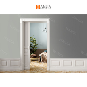 WANJIA high quality modern wooden room door pocket door slide interior pocket door wooden